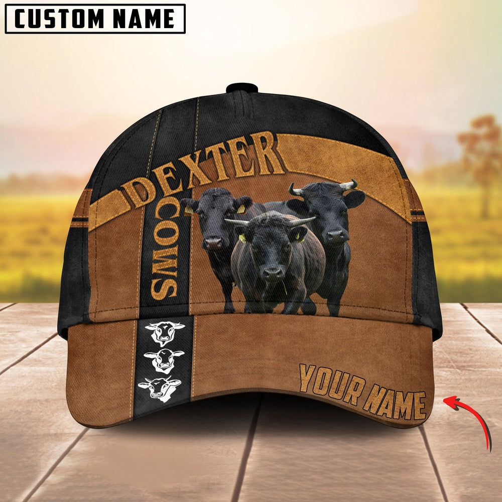 Dexter Black Traffic Line Leather Pattern Customized 3D Cap, Farmer Cap, Vintage Farmer Hat, Mens Farmer Hats, Cap For Farmers