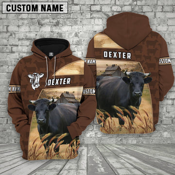Dexter Brown Farm Personalized 3D Hoodie, Farmer Hoodie, Custom Farm Shirts, Farmer T Shirt
