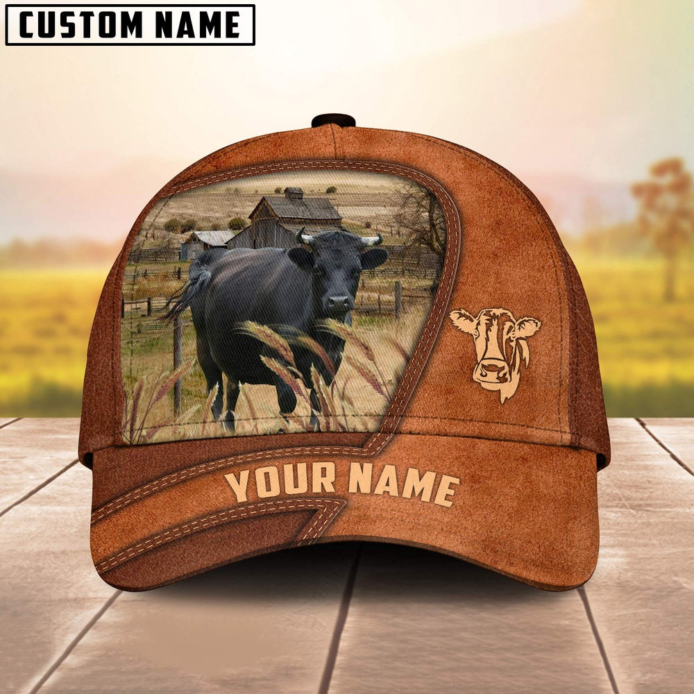 Dexter Customized Name Brown Leather Pattern Cap, Farmer Cap, Vintage Farmer Hat, Mens Farmer Hats, Cap For Farmers