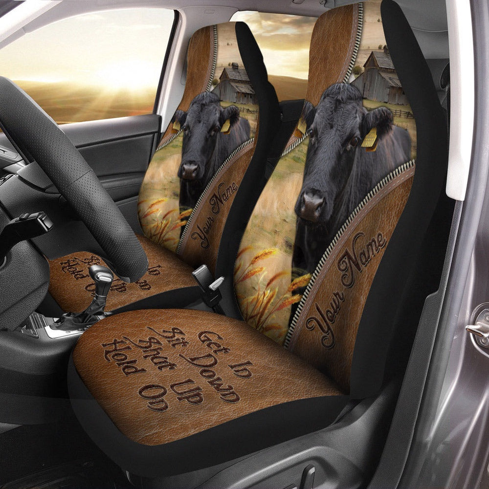 Dexter Customized Name Leather Pattern Car Seat Cover, Car Seat Cover, Farm Car Seat Cover, Pet Seat Covers
