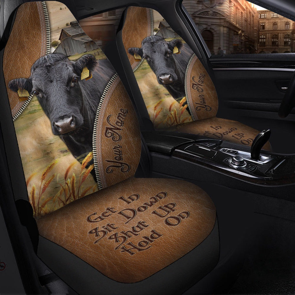Dexter Customized Name Leather Pattern Car Seat Cover, Car Seat Cover, Farm Car Seat Cover, Pet Seat Covers