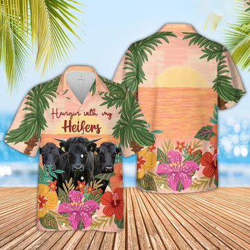 Dexter Hangin with my Heifers Hawaiian Shirt, Farm Hawaiian Shirt, Farmer Hawaii