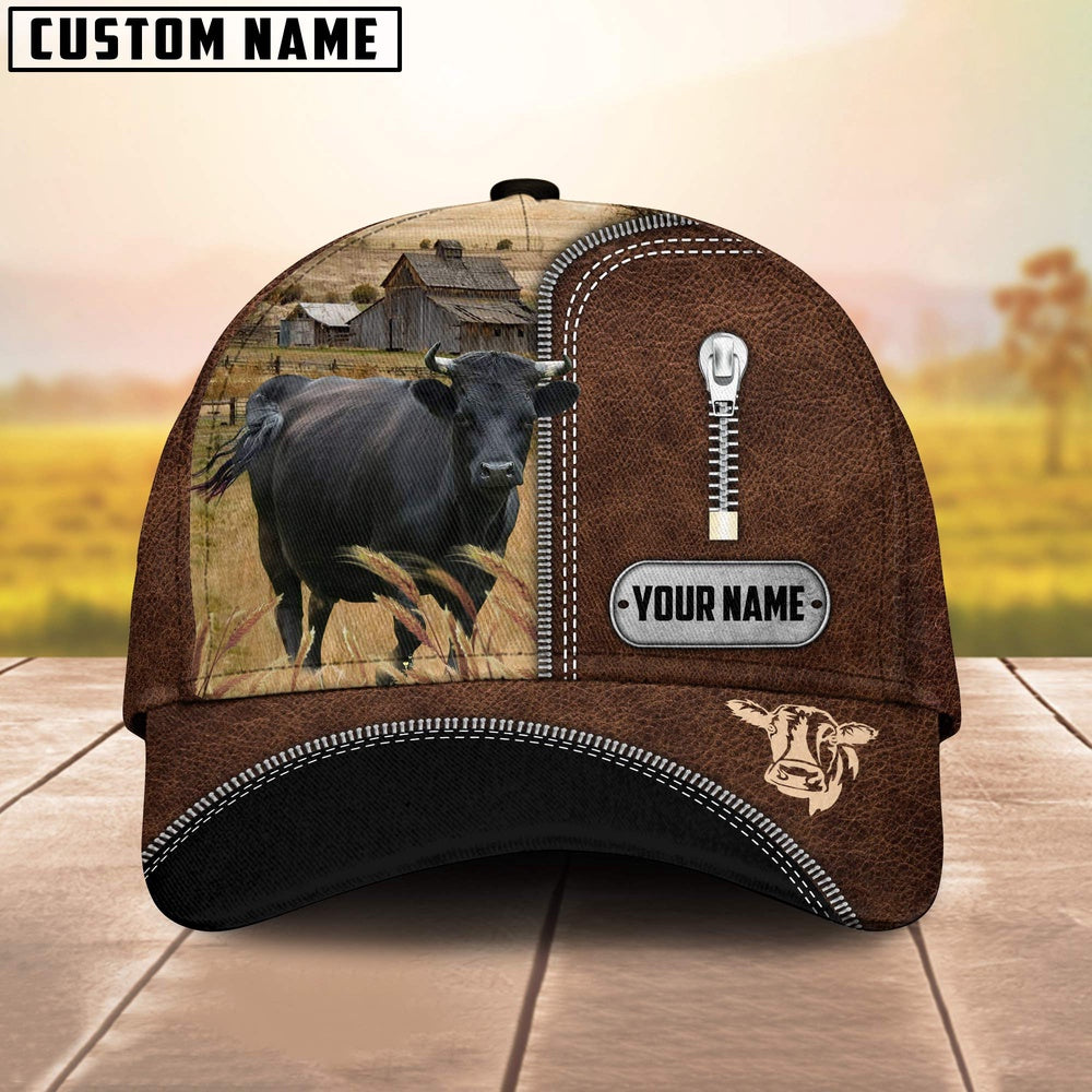 Dexter Leather Zip Pattern Customized Name Cap, Farmer Cap, Vintage Farmer Hat, Mens Farmer Hats, Cap For Farmers