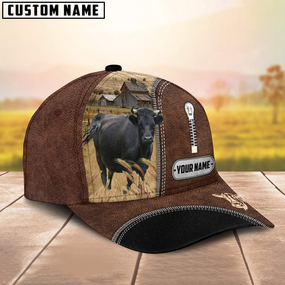 Dexter Leather Zip Pattern Customized Name Cap, Farmer Cap, Vintage Farmer Hat, Mens Farmer Hats, Cap For Farmers