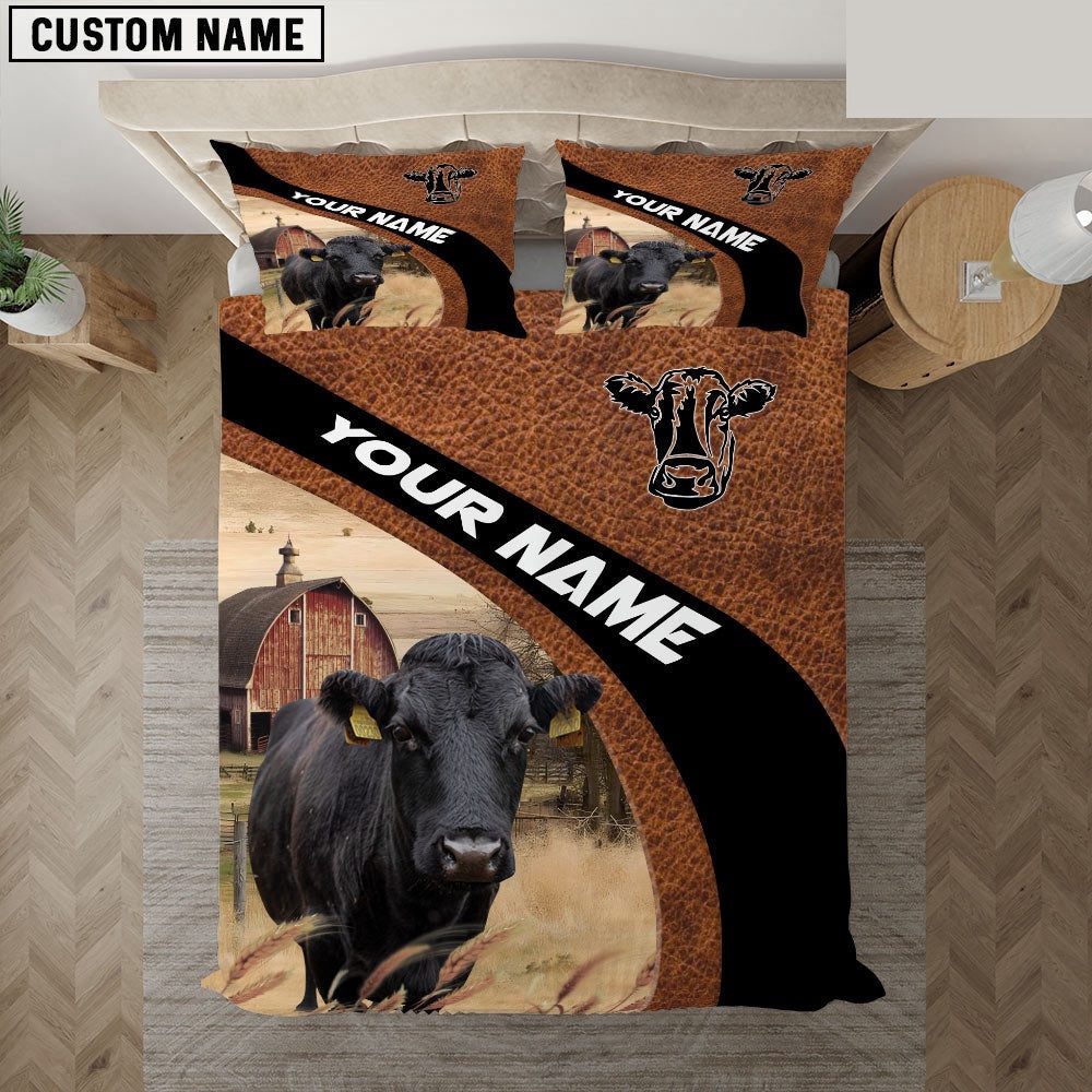 Dexter On The Farm Customized Name Red Barn Bedding Set, Farm Bedding Set, Farmhouse Bedding Set