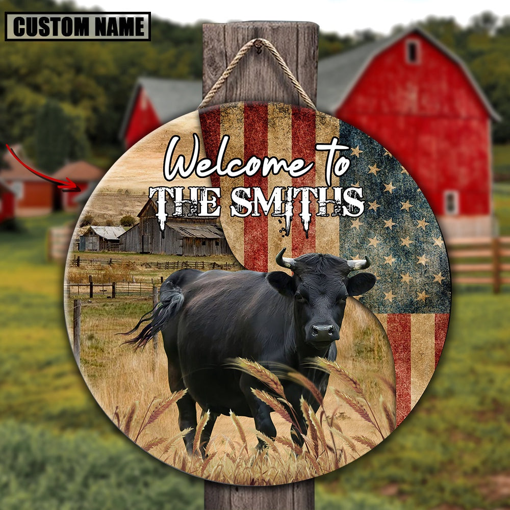 Dexter On The Farm Round Wooden Sign, Farm Wood Sign, Farm House Wood Signs