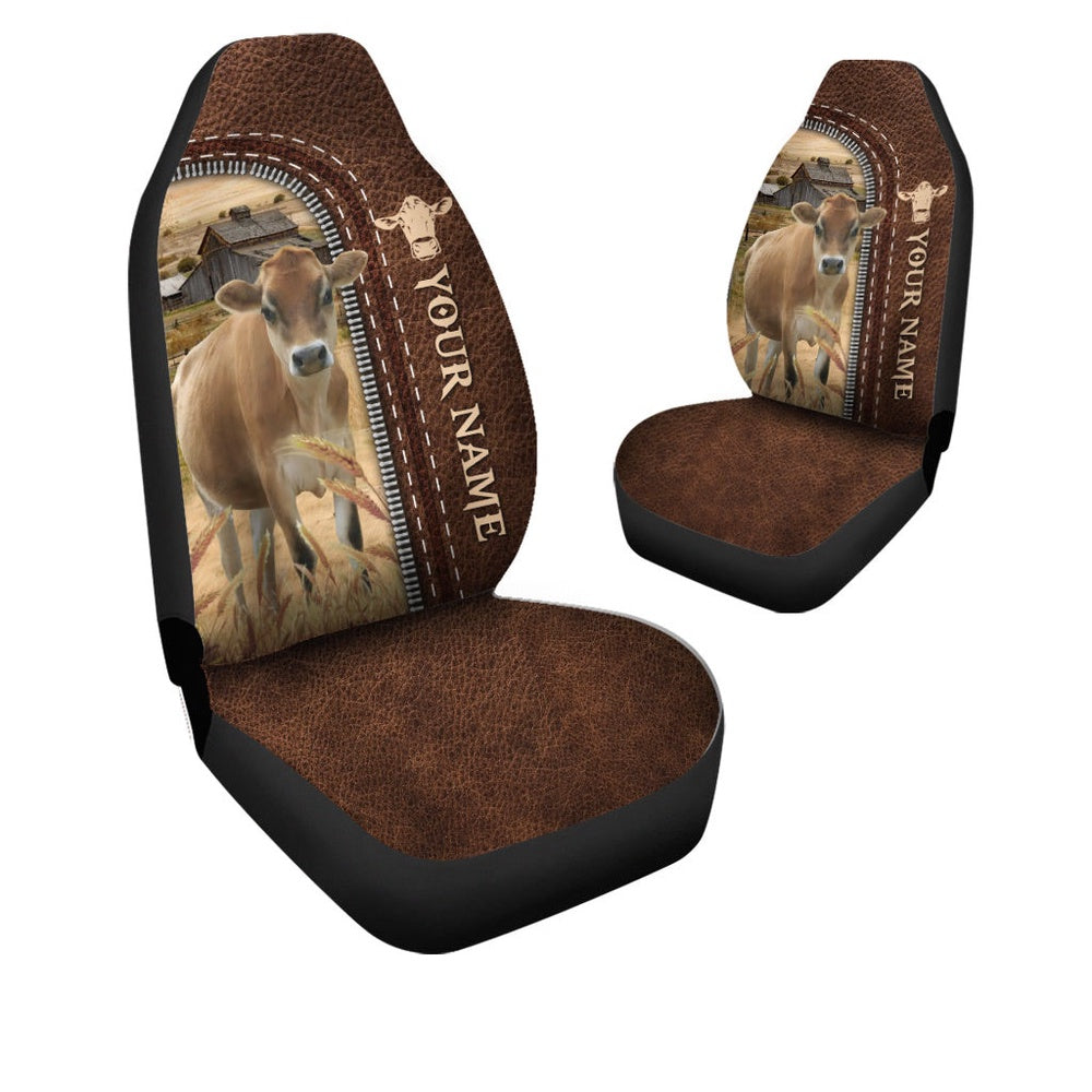 Dexter Personalized Name Leather Pattern Car Seat Cover, Car Seat Cover, Farm Car Seat Cover, Pet Seat Covers