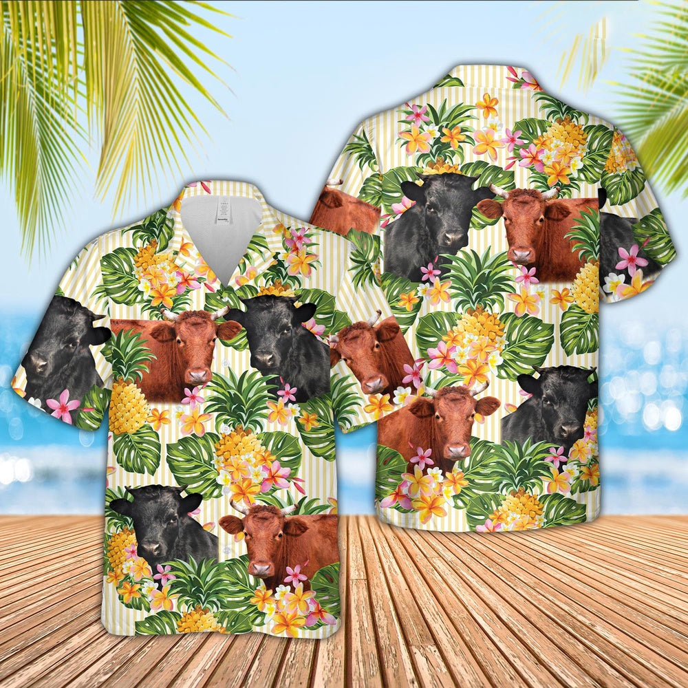 Dexter Pineapple Pattern Hawaiian Shirt, Farm Hawaiian Shirt, Farmer Hawaii