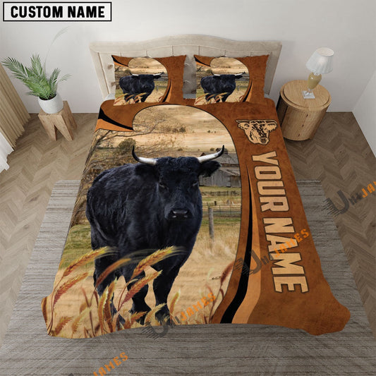 Dexter Premium Brown Pattern Bedding Set, Farm Bedding Set, Farmhouse Bedding Set