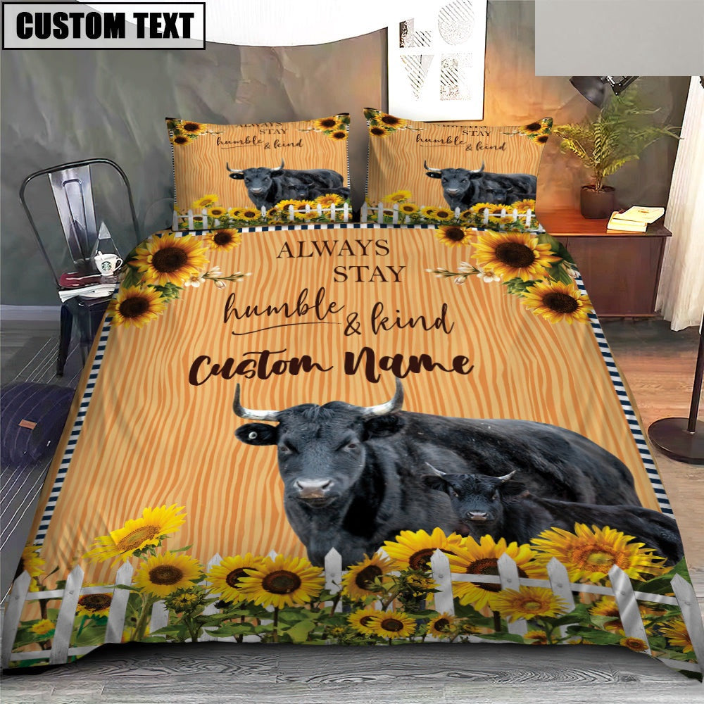Dexter Stay Humble And Kind Custom Name Bedding Set, Farm Bedding Set, Farmhouse Bedding Set