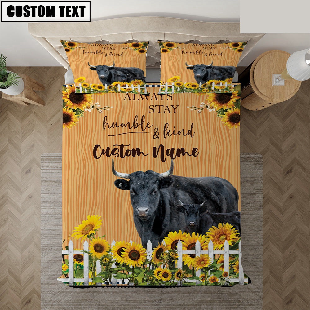 Dexter Stay Humble And Kind Custom Name Bedding Set, Farm Bedding Set, Farmhouse Bedding Set