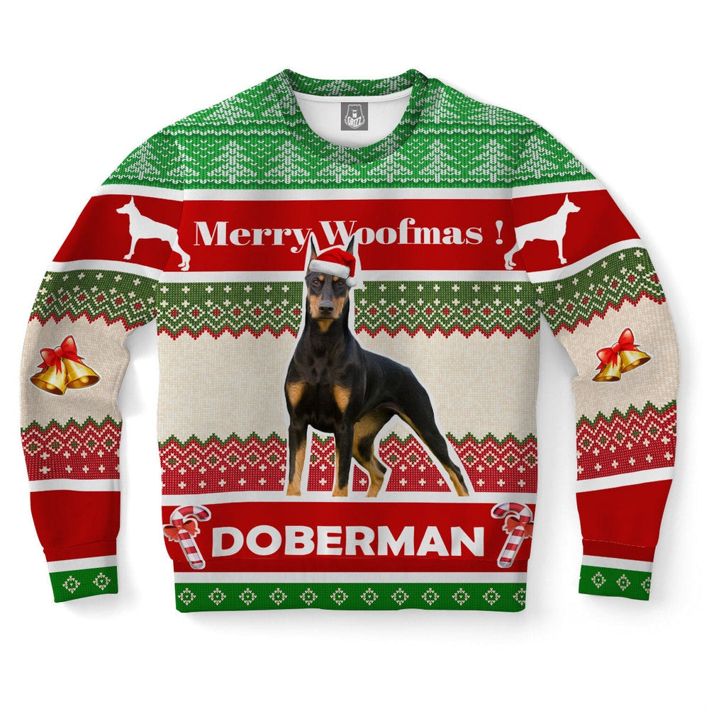 Doberman Dog Ugly Christmas Sweater, Christmas Ugly Sweater, Sweater Xmas, Ugly Sweater
