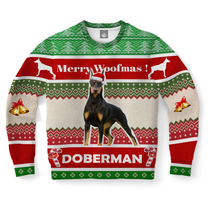 Doberman Dog Ugly Christmas Sweater, Christmas Ugly Sweater, Sweater Xmas, Ugly Sweater