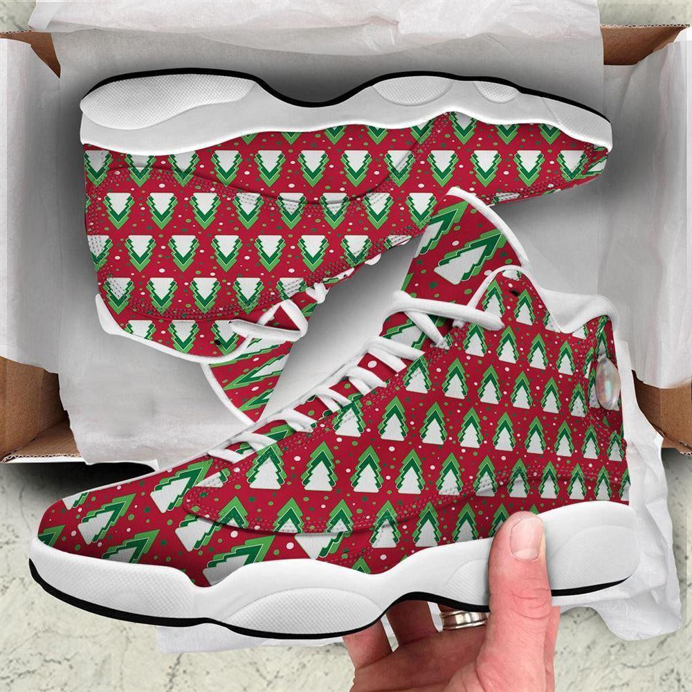 Dots Merry Christmas Print Pattern Basketball Shoes, Christmas Basketball Shoes, Christmas Shoes