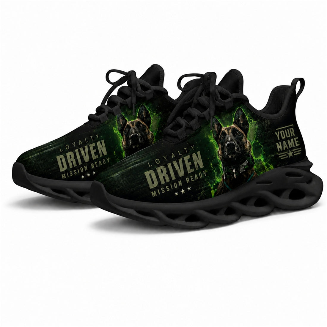 Custom Name Driven Bear Veteran Max Soul Shoes, Veteran Sneaker