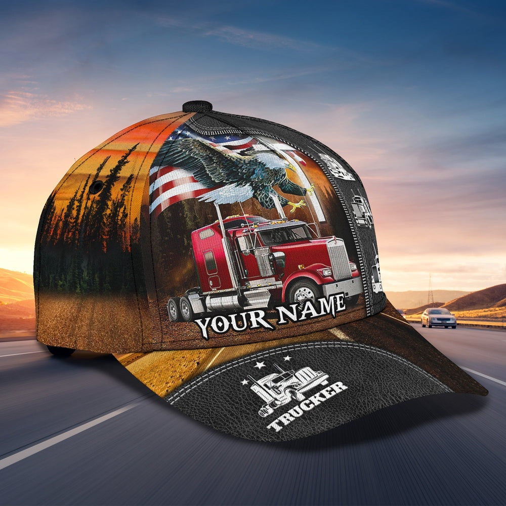 Eagle Pride Trucker Customized Name 3D Cap, Farmer Cap, Vintage Farmer Hat, Mens Farmer Hats, Cap For Farmers