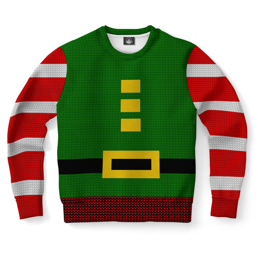 Elf Costume Print Ugly Christmas Sweater, Christmas Ugly Sweater, Sweater Xmas, Ugly Sweater