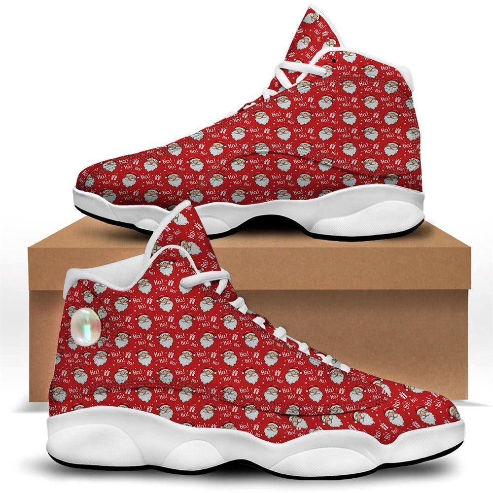 Emoji Christmas Print Pattern Basketball Shoes, Christmas Basketball Shoes, Christmas Shoes