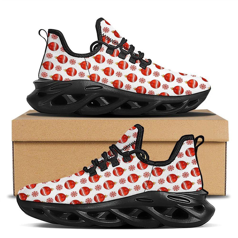 Emoji Cute Christmas Print Pattern Black Max Soul Shoes, Christmas Sneakers, Christmas Shoes, Christmas Clunky Sneaker