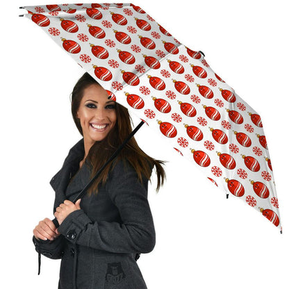 Emoji Cute Christmas Print Pattern Umbrella, Christmas Umbrella, Xmas Umbrella