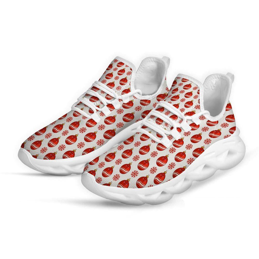 Emoji Cute Christmas Print Pattern White Max Soul Shoes, Christmas Sneakers, Christmas Shoes, Christmas Clunky Sneaker