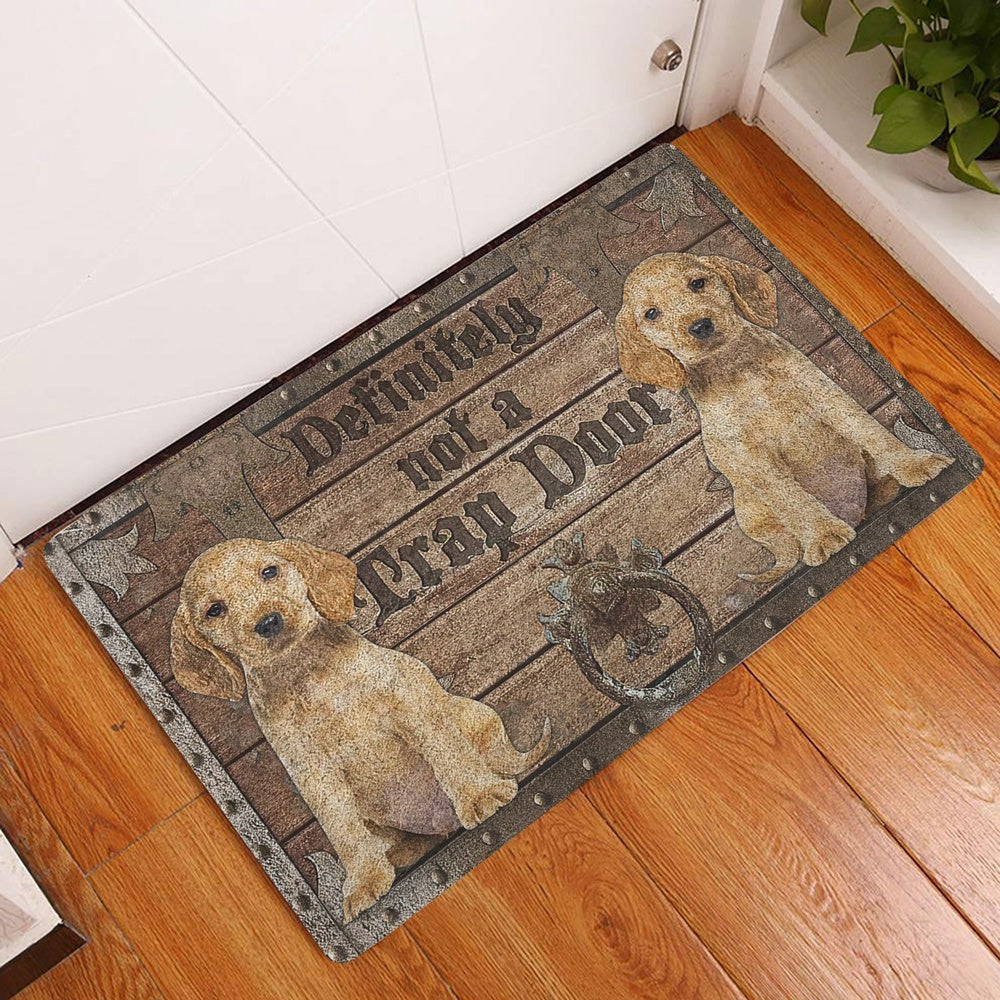 English Cocker Spaniel Welcome Doormat, Definitely Not A Trap Door English Cocker Spaniel Welcome Doormat, Pets Home Decor Door Mat