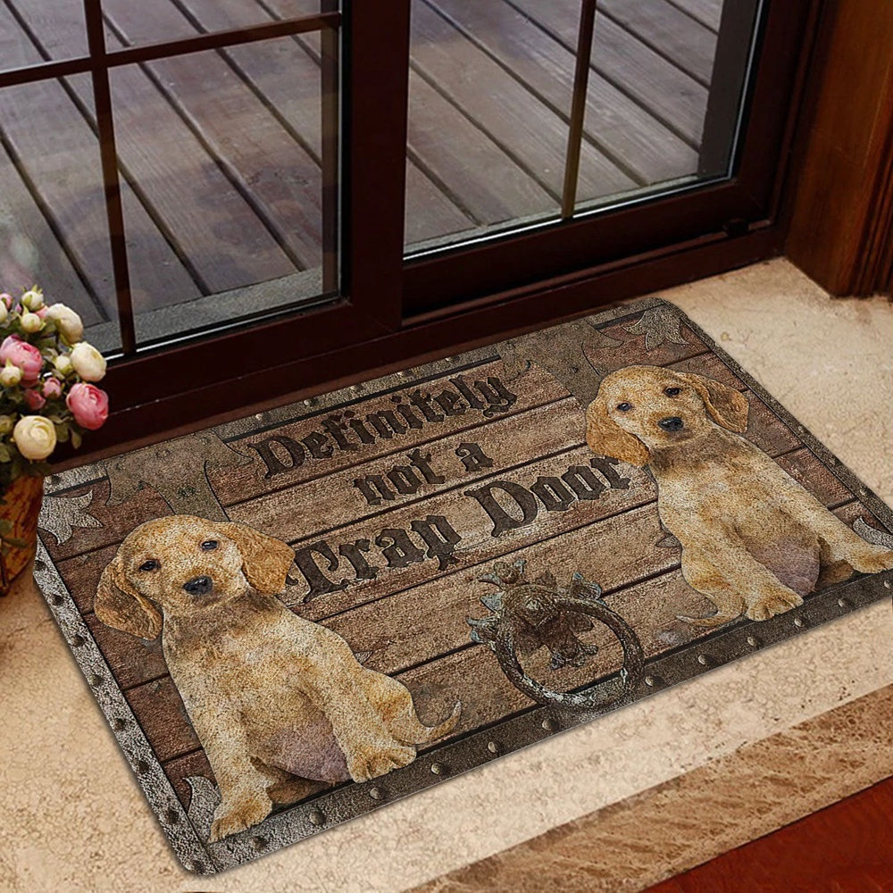 English Cocker Spaniel Welcome Doormat, Definitely Not A Trap Door English Cocker Spaniel Welcome Doormat, Pets Home Decor Door Mat
