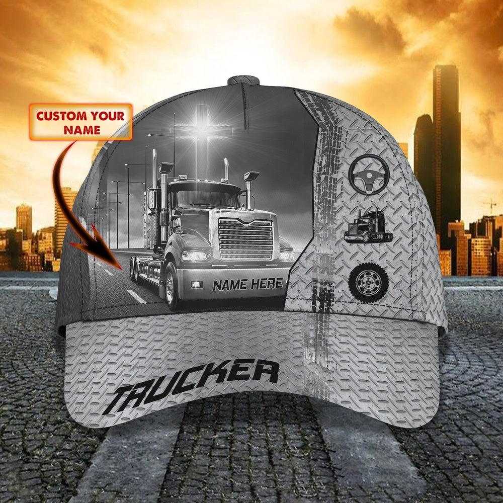 Faithful Trucker Customized Name 3D Cap, Farmer Cap, Vintage Farmer Hat, Mens Farmer Hats, Cap For Farmers