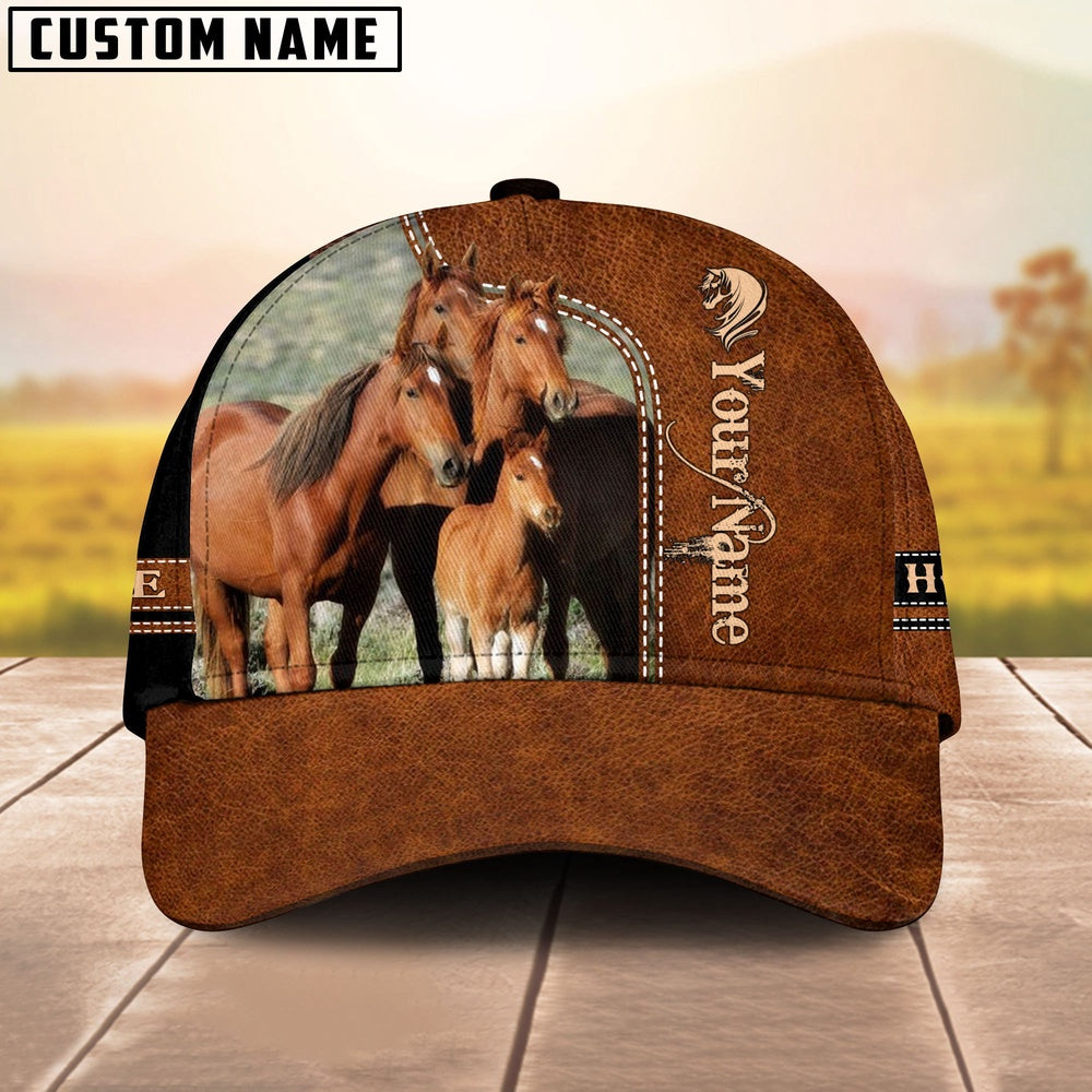 Family Horse Customized Name Cap, Farmer Cap, Vintage Farmer Hat, Mens Farmer Hats, Cap For Farmers