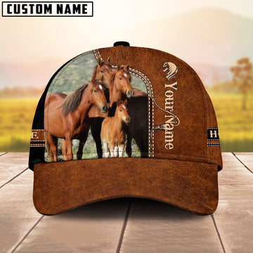 Family Horse Customized Name Cap, Farmer Cap, Vintage Farmer Hat, Mens Farmer Hats, Cap For Farmers