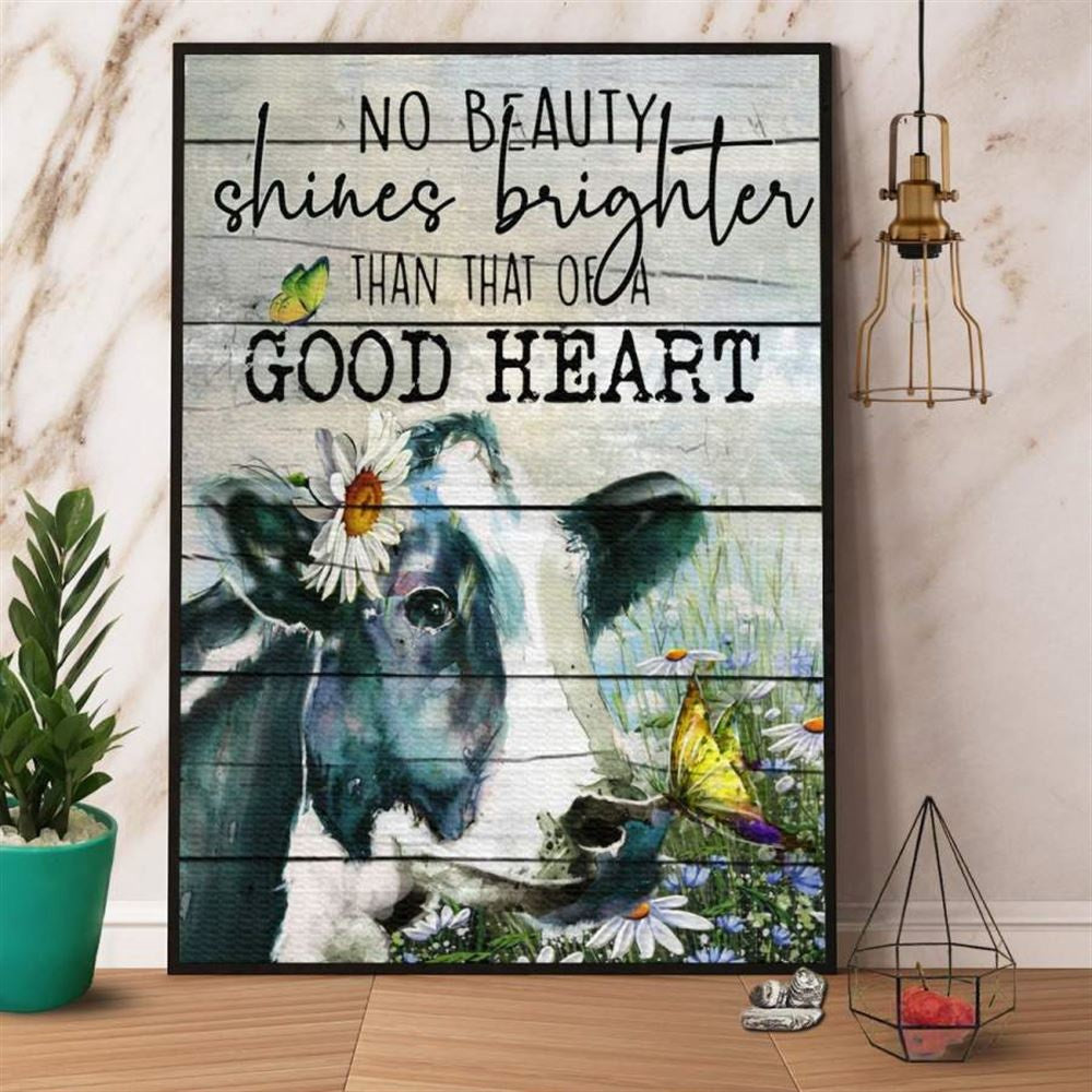 Farm &Amp Daisy No Beauty Shines Brighter Than That Of A Good Heart Canvas, Farm Canvas, Farm Art Decor