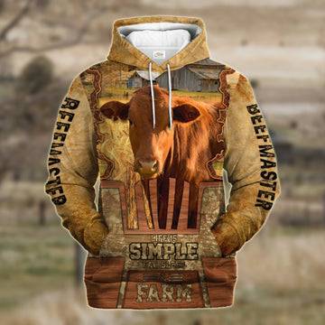 Farm Beefmaster Life Is Simple A Farm Hoodie, Farmer Hoodie, Farm Themed Shirts, Farm Tee Shirts