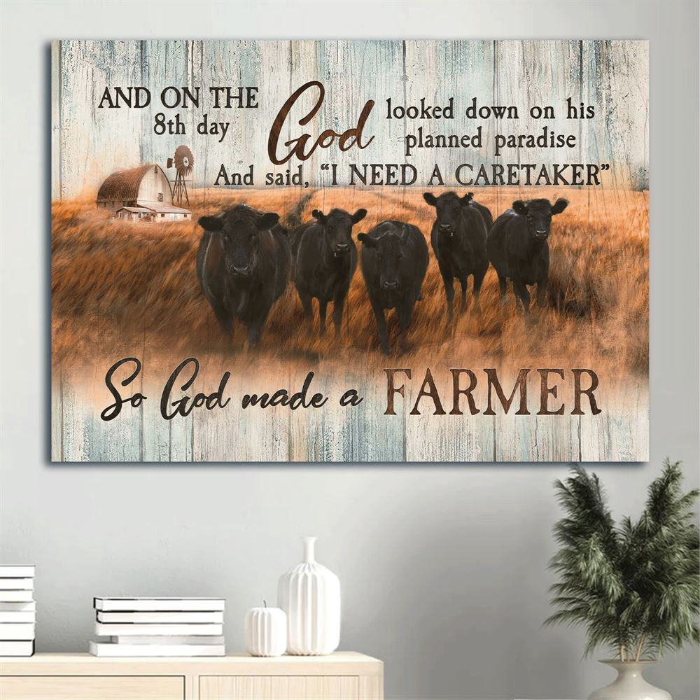 Farm Canvas, Aberdeen Angus Canvas, Tranquil Gift For Christian Canvas, Farmhouse Canvas, Farm Gift, Farm Home Decor