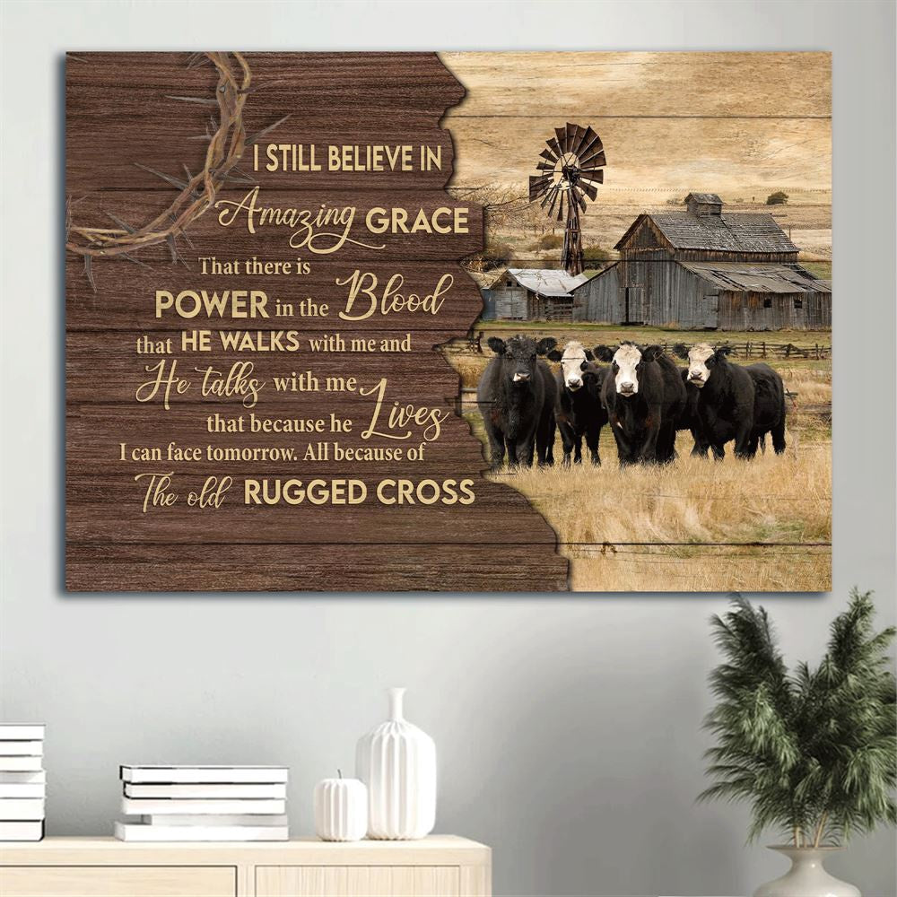 Farm Canvas, Aberdeen Angus Canvas, Tranquil Gift For Religious Canvas, Farmhouse Canvas, Farm Gift, Farm Home Decor