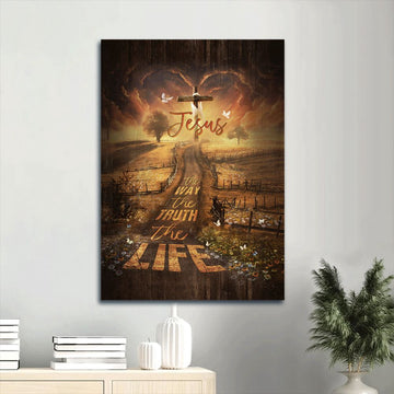 Farm Canvas, Amazing Farm, Pretty Sunset, Daisy Field Portrait Canvas, The Way, The Truth, The Life, Farm Wall Art, Farm Art Decor
