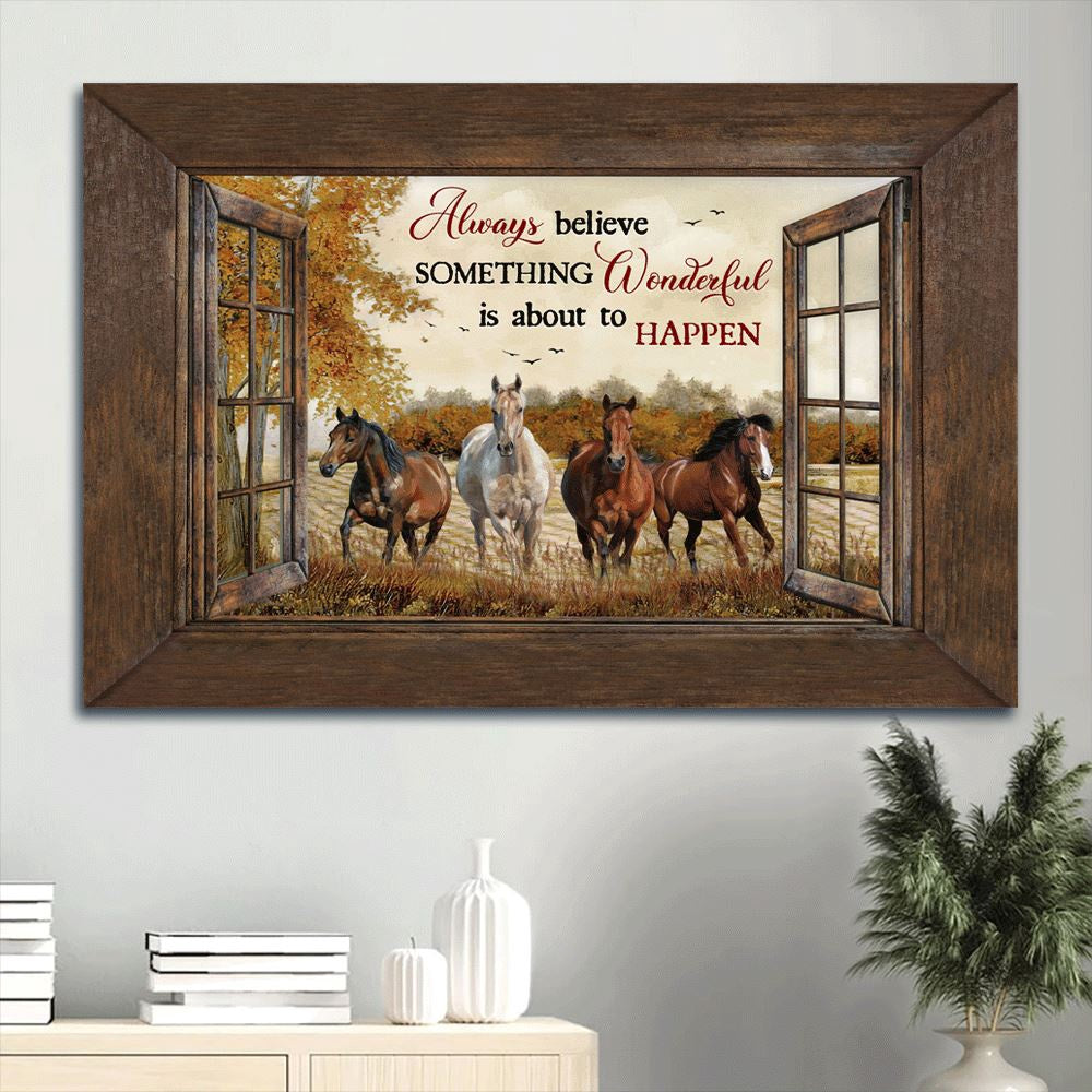 Farm Canvas, Amazing Horses, Autumn Season, Gift For Christian Canvas, Farmhouse Canvas, Farm Gift, Farm Home Decor