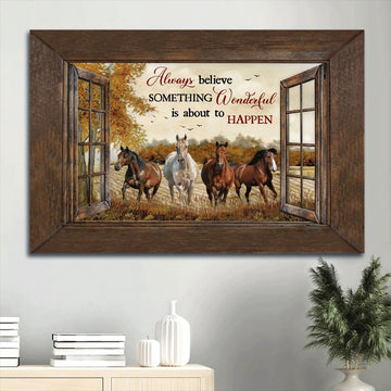 Farm Canvas, Amazing Horses, Autumn Season, Gift For Christian Canvas, Farmhouse Canvas, Farm Gift, Farm Home Decor
