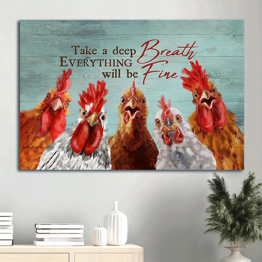 Farm Canvas, Amazing Rooster Painting, Peace Gift For Religious Christian Canvas, Farmhouse Canvas, Farm Gift, Farm Home Decor