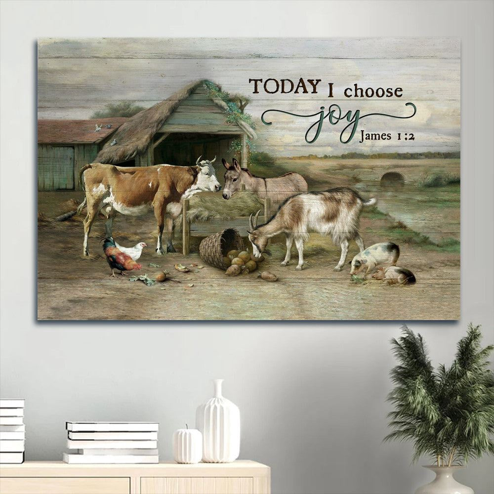 Farm Canvas, Animal Farm, Old Barn, Farm Painting Landscape Canvas, Farmhouse Canvas, Farm Gift, Farm Home Decor