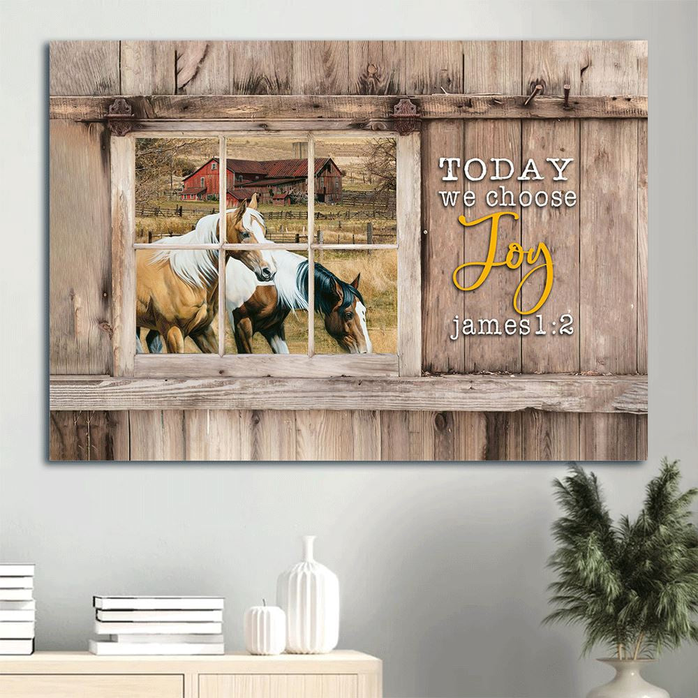 Farm Canvas, Antique Window, Dream Horses, Green Gift For Christian Canvas, Farmhouse Canvas, Farm Gift, Farm Home Decor