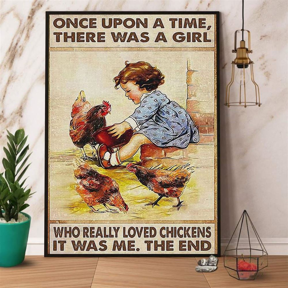 Farm Canvas, Baby Girl Farmer A Girl Who Really Loved Chickens Canvas, Farm Wall Art, Farm Art Decor