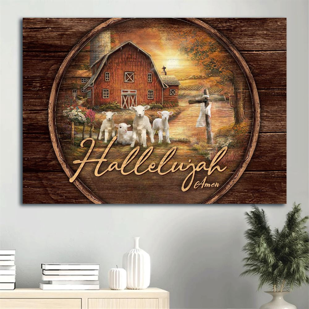 Farm Canvas, Barn House Painting, Sunset On The Farm, Farmhouse Landscape Canvas, Farmhouse Canvas, Farm Gift, Farm Home Decor