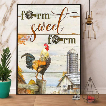Farm Canvas, Chicken Farm Sweet Farm Canvas, Farm Wall Art, Farm Art Decor