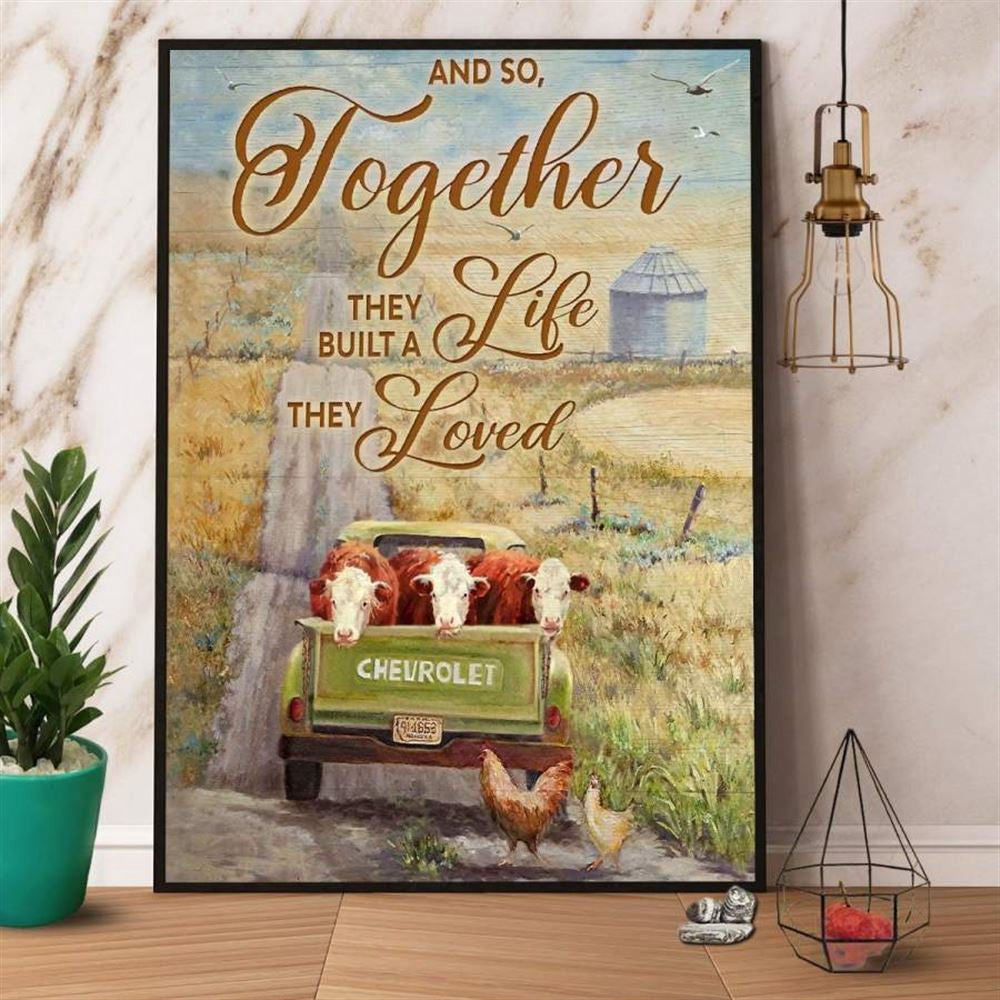 Farm Canvas, Farm And So Together They Built A Life They Loved Canvas, Farm Wall Art, Farm Art Decor