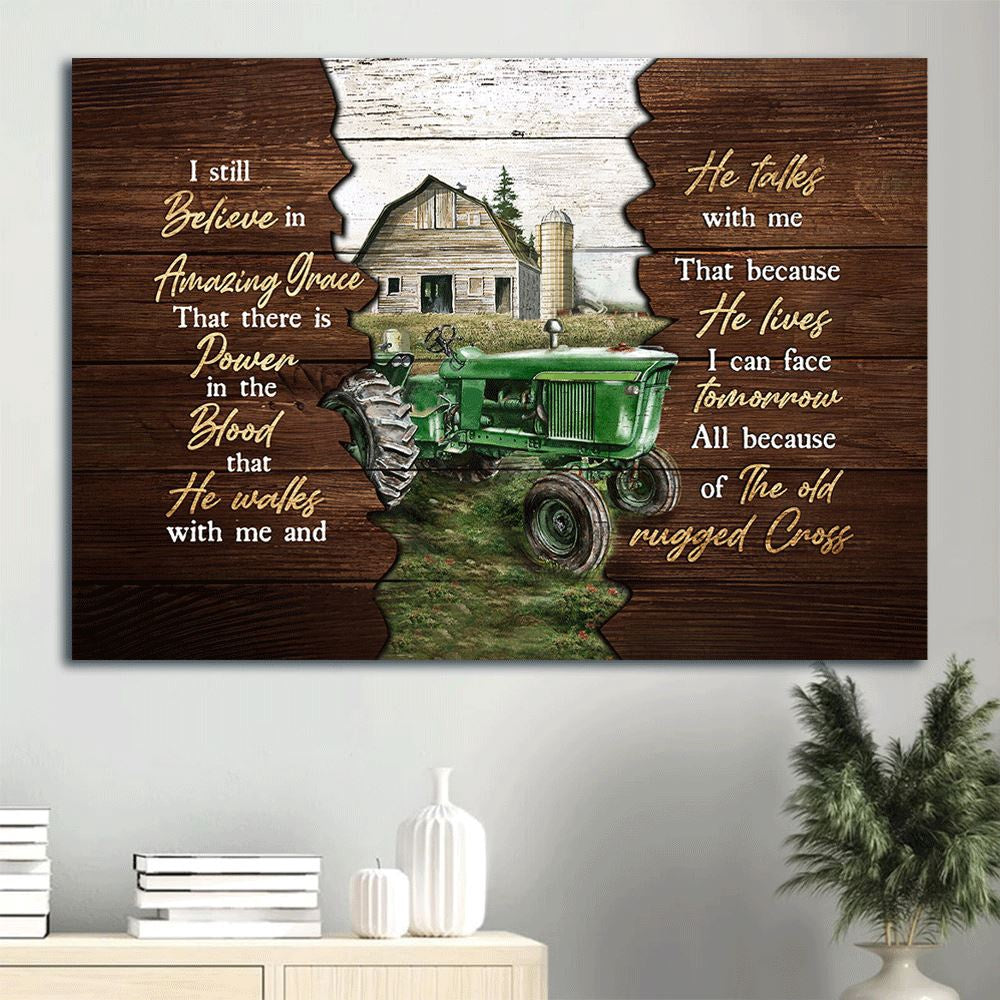 Farm Canvas, Farm Tractor, Tranquil Farm Canvas, Farmhouse Canvas, Farm Gift, Farm Home Decor