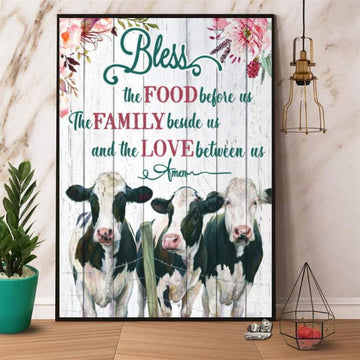 Farm Canvas, Farmer Cow The Family Beside Us And The Love Between Us Canvas, Farm Wall Art, Farm Art Decor