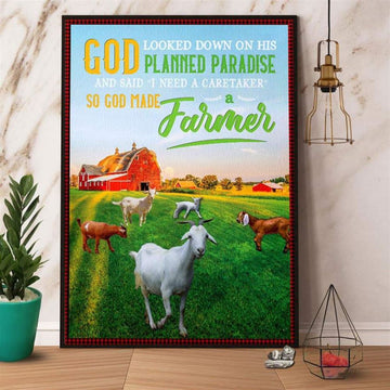 Farm Canvas, Farmer God Looked Down On His Planned Paradise Canvas, Farm Wall Art, Farm Art Decor