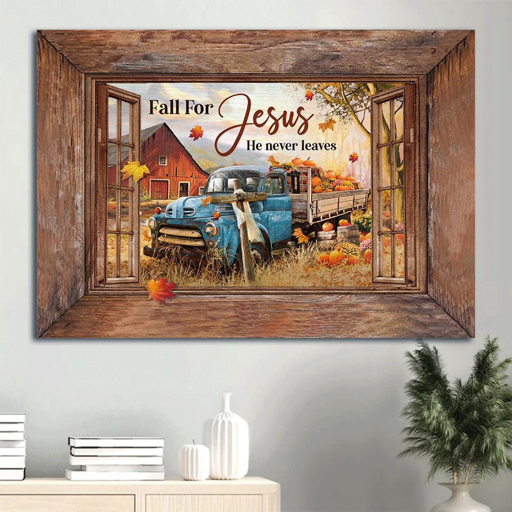 Farm Canvas, Farmhouse, Old Truck, Autumn Season, Pumpkin Canvas, Farmhouse Canvas, Farm Gift, Farm Home Decor