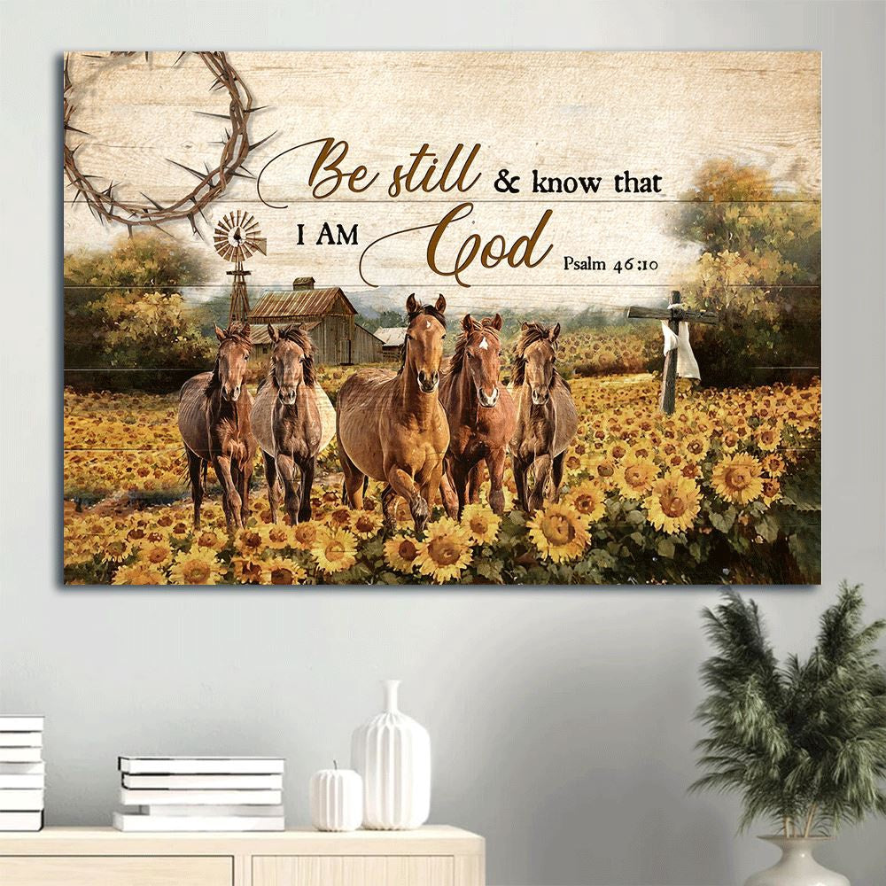 Farm Canvas, Horse Farm, Watercolor Sunflower, Fall Drawing, Wooden Cross Canvas, Farmhouse Canvas, Farm Gift, Farm Home Decor