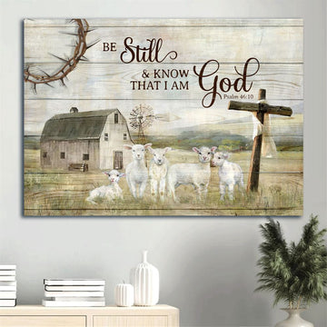 Farm Canvas, Lamb Of God, Cross, Farm Canvas, Farmhouse Canvas, Farm Gift, Farm Home Decor